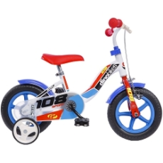 Imagine Bicicleta copii Dino Bikes 10' 108 Sport alb si albastru cu frana