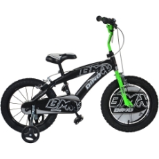 Imagine Bicicleta copii Dino Bikes 14' BMX negru si verde