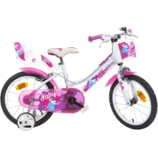 Imagine Bicicleta copii Dino Bikes 16' Fairy alb si roz