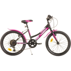 Imagine Bicicleta copii Dino Bikes 20' MTB fete Sport negru cu 6 viteze