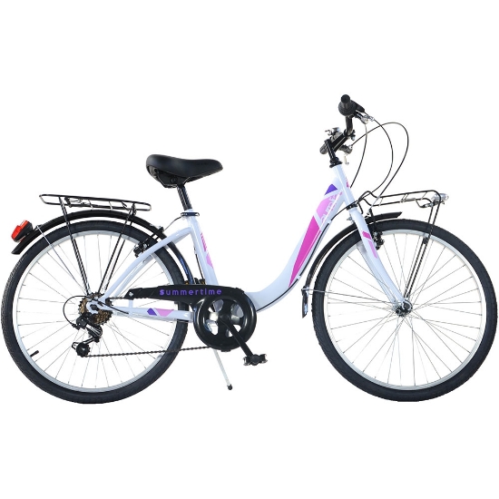 Imagine Bicicleta Dino Bikes 26' City Summertime alb