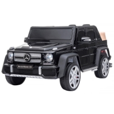 Imagine Masinuta electrica SUV Mercedes Maybach G650 black cu scaun din piele si roti EVA