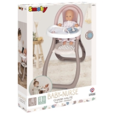 Imagine Scaun de masa pentru papusi Baby Nurse maro