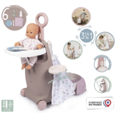 Imagine Valiza multifunctionala pentru papusi Baby Nurse 3 in 1 maro