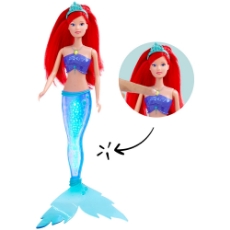 Imagine Papusa Steffi Love Sparkle Mermaid 29 cm cu lumini