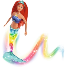 Imagine Papusa Steffi Love Sparkle Mermaid 29 cm cu lumini