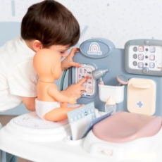 Imagine Centru de ingrijire pentru papusi Baby Care Center albastru cu accesorii