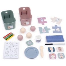 Imagine Centru de ingrijire pentru papusi Baby Care Childcare Center albastru roz cu accesorii