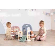 Imagine Centru de ingrijire pentru papusi Baby Care Childcare Center albastru roz cu accesorii