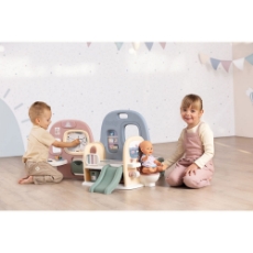 Imagine Centru de ingrijire pentru papusi Baby Care Childcare Center albastru roz cu accesorii