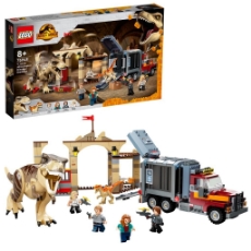Imagine Lego Jurassic World Evadarea dinozaurilor T Rex si Atrociraptor 76948