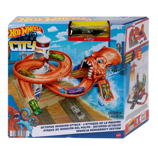Imagine Hot Wheels City pista inamicilor Far