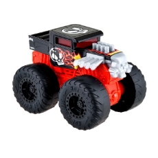 Imagine Hot Wheels Monster Truck Roarin Wreckers Bone Shaker cu functii si sunete scara  1:43