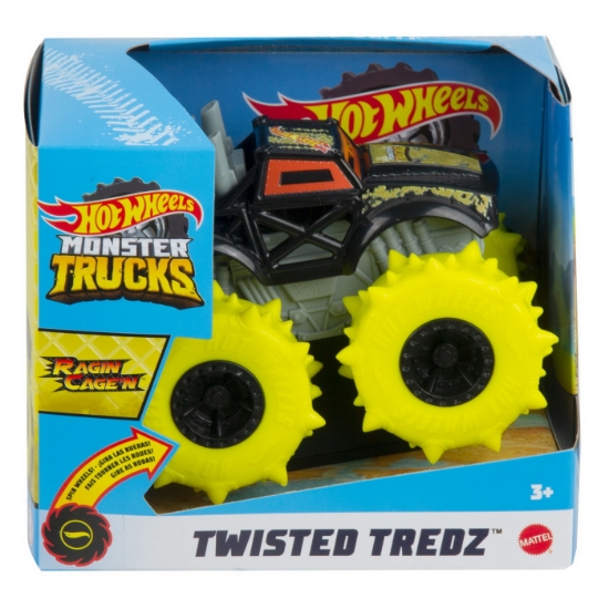 Imagine Hot Wheels Monster Truck masinuta Twister Tredz Ragin Cage scara 1:43