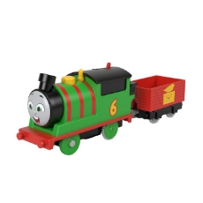 Imagine Thomas locomotiva motorizata Percy cu vagon