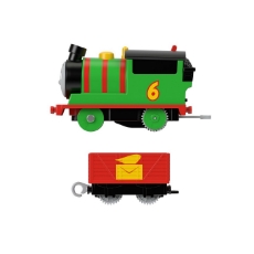 Imagine Thomas locomotiva motorizata Percy cu vagon