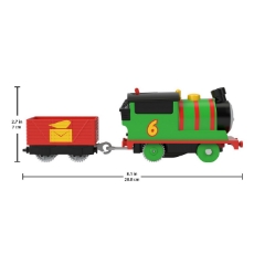 Imagine Thomas locomotiva motorizata Percy cu vagon