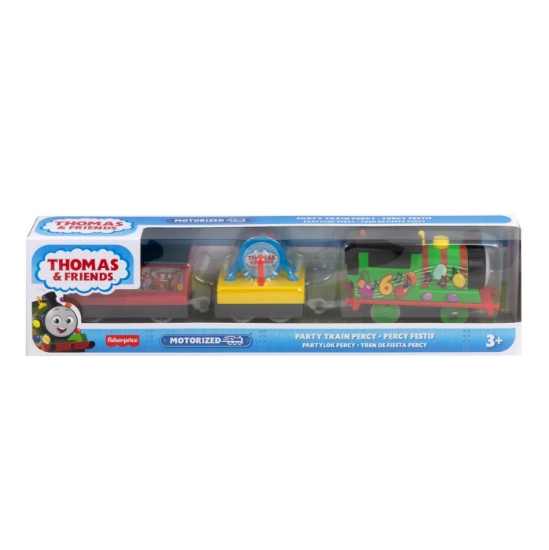 Imagine Thomas locomotiva motorizata Percy cu 2 vagoane