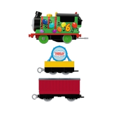 Imagine Thomas locomotiva motorizata Percy cu 2 vagoane
