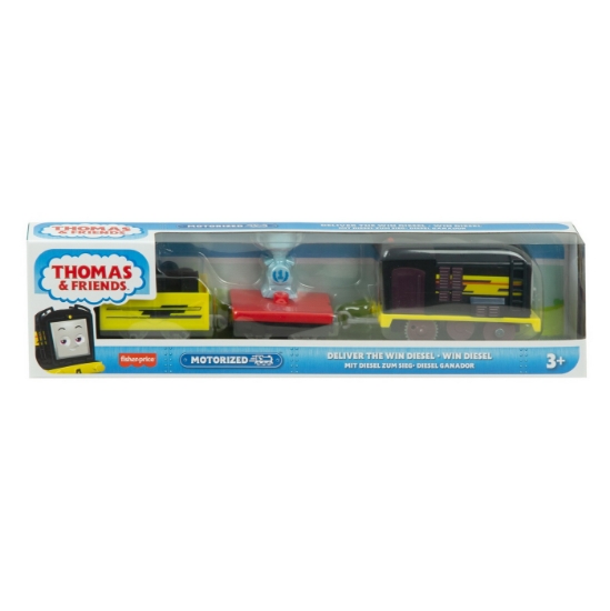 Imagine Thomas locomotiva motorizata Diesel cu 2 vagoane