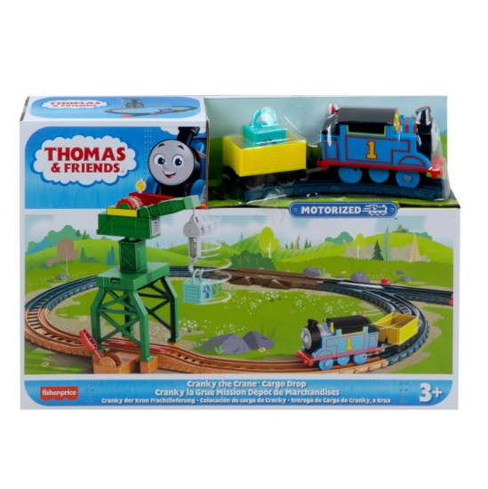 Imagine Thomas set de joaca cu locomotiva Cranky motorizata si accesorii