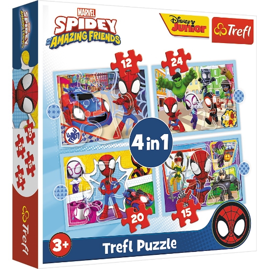 Imagine Puzzle Trefl 4 in 1 Echipa Spiday