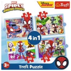 Imagine Puzzle Trefl 4 in 1 Echipa Spiday