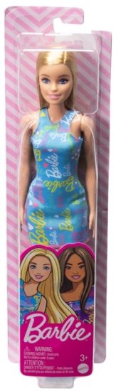 Imagine Papusa Barbie blonda cu rochita albastra