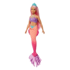 Imagine Barbie Dreamtopia papusa Sirena cu par roz si coada corai