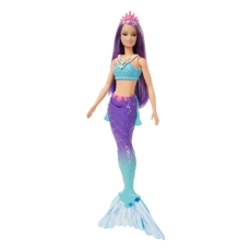 Imagine Barbie Dreamtopia papusa Sirena cu par mov si coada mov