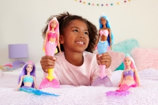 Imagine Barbie Dreamtopia papusa Sirena cu par mov si coada mov