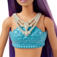 Imagine Barbie Dreamtopia papusa Sirena cu par mov si coada mov