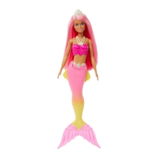 Imagine Barbie Dreamtopia papusa Sirena cu par roz si coada roz