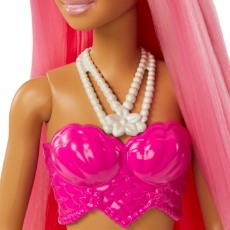 Imagine Barbie Dreamtopia papusa Sirena cu par roz si coada roz