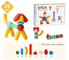 Imagine Set de constructie magnetic - STICK (26 piese)