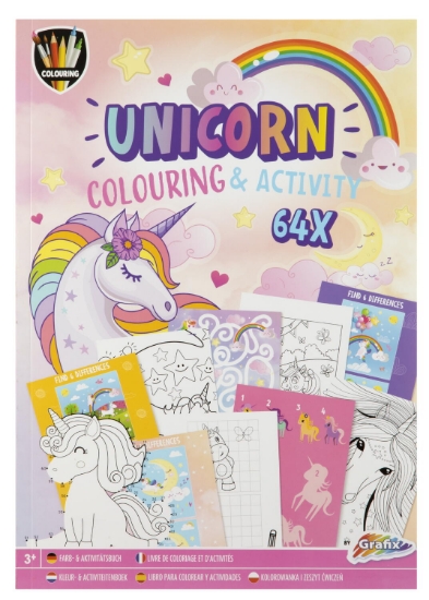Imagine Carte de colorat cu activitati - Unicorn