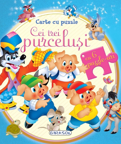 Imagine Carte cu puzzle - Cei trei purcelusi