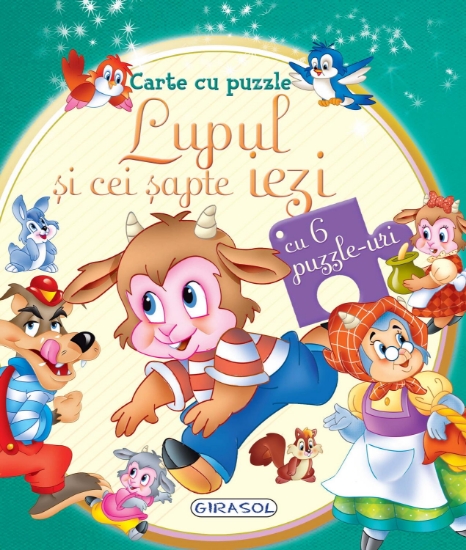 Imagine Carte cu puzzle - Lupul si cei sapte iezi