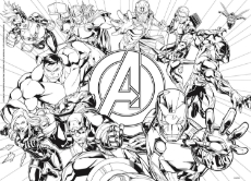 Imagine Puzzle de colorat -  Avengers (60 de piese)