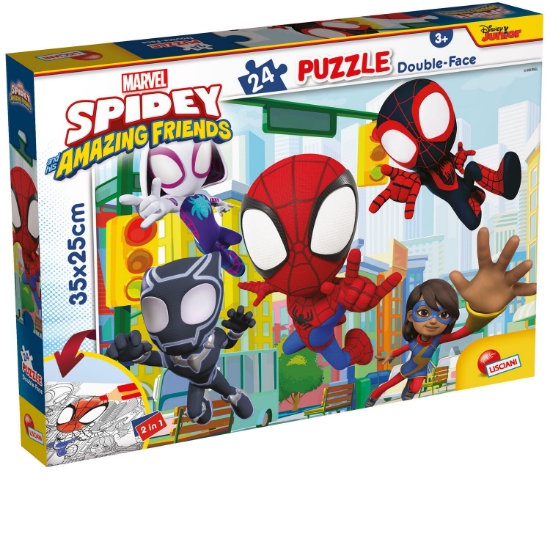 Imagine Puzzle de colorat - Paienjenelul Marvel si prietenii lui uimitori (24 de piese)