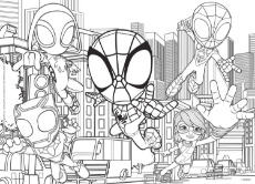 Imagine Puzzle de colorat - Paienjenelul Marvel si prietenii lui uimitori (24 de piese)