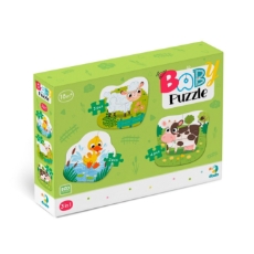 Imagine Puzzle 3 in 1  - Animalutele de la ferma (2,3,4 piese)