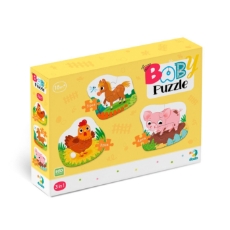 Imagine Puzzle 3 in 1 - O zi la ferma (2,3,4 piese)