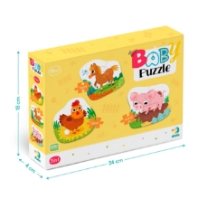 Imagine Puzzle 3 in 1 - O zi la ferma (2,3,4 piese)