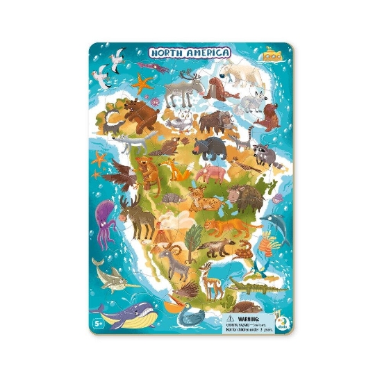 Imagine Puzzle cu rama - America de Nord (53 piese)